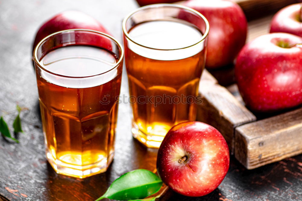 Similar – Image, Stock Photo Homemade cider from ripe apples