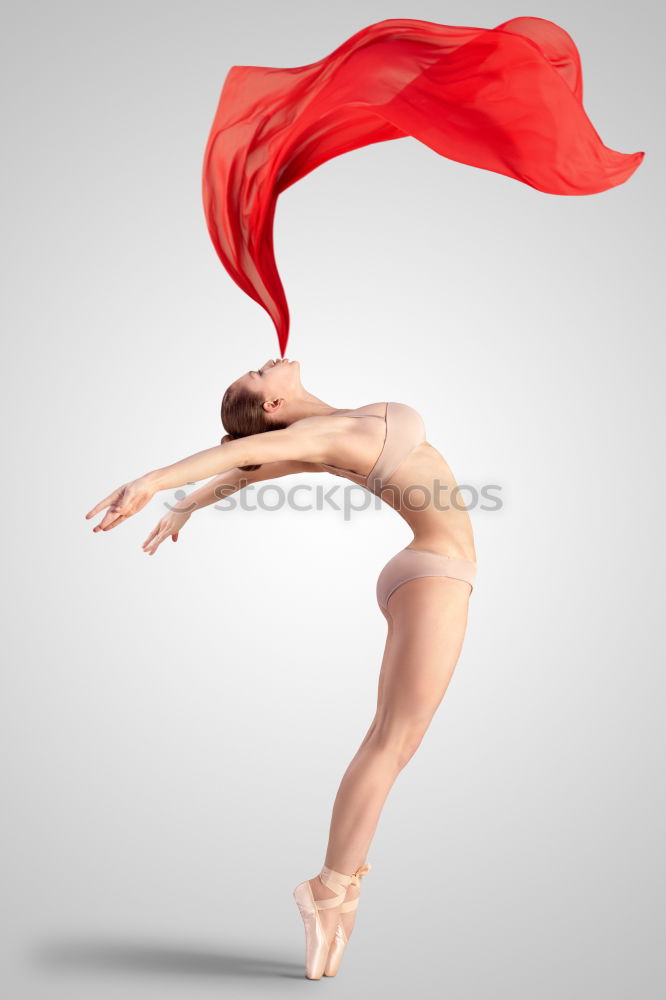 Similar – Ballet dancer with leg up