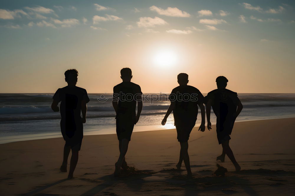 Similar – Image, Stock Photo sunset friendship