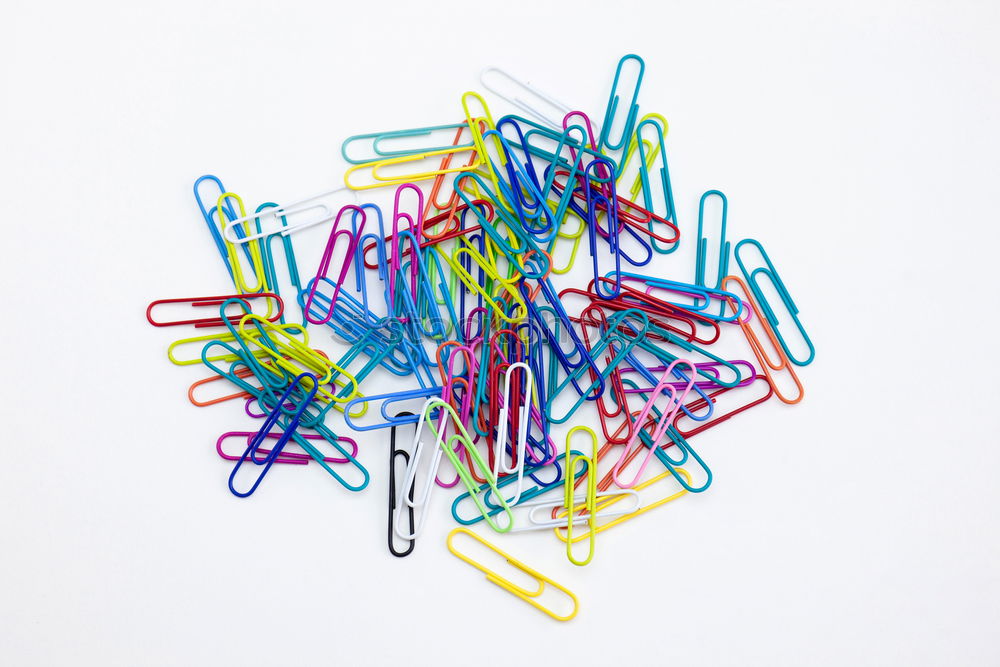 Similar – Coloured paperclips School