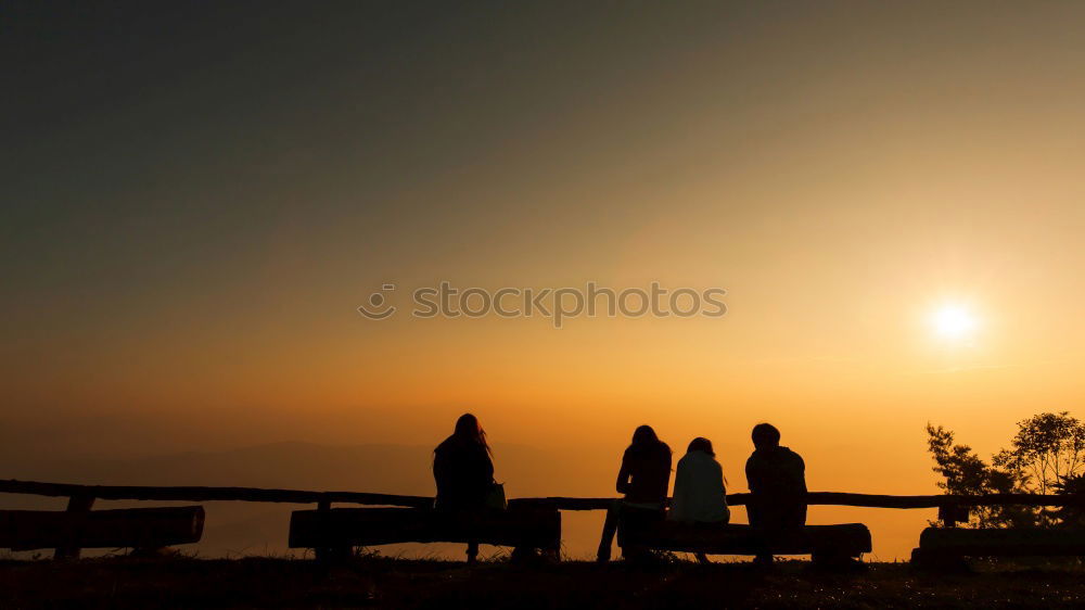 Similar – Three Girls Sunset Clouds