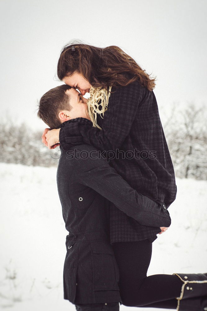 Similar – happy couple kissing outdoor