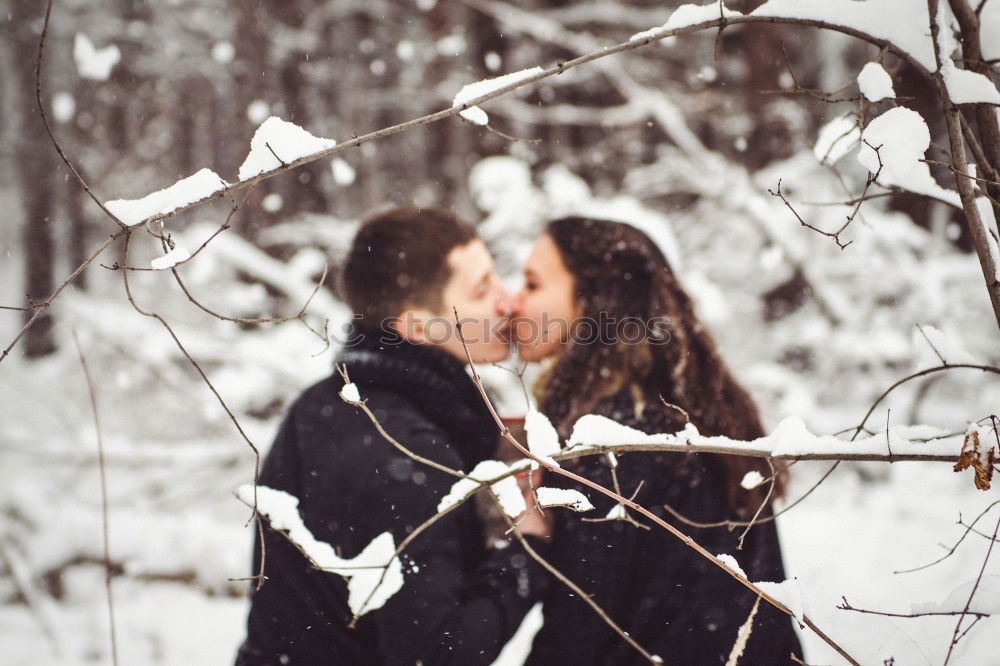 Similar – happy couple kissing outdoor