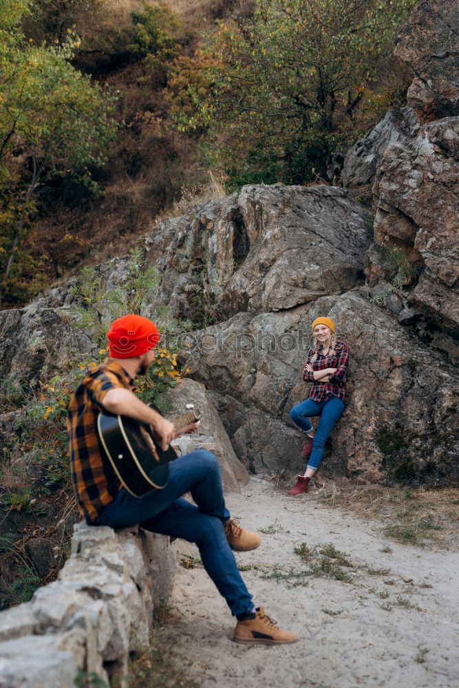 Similar – Image, Stock Photo Group of Hikers looking in map