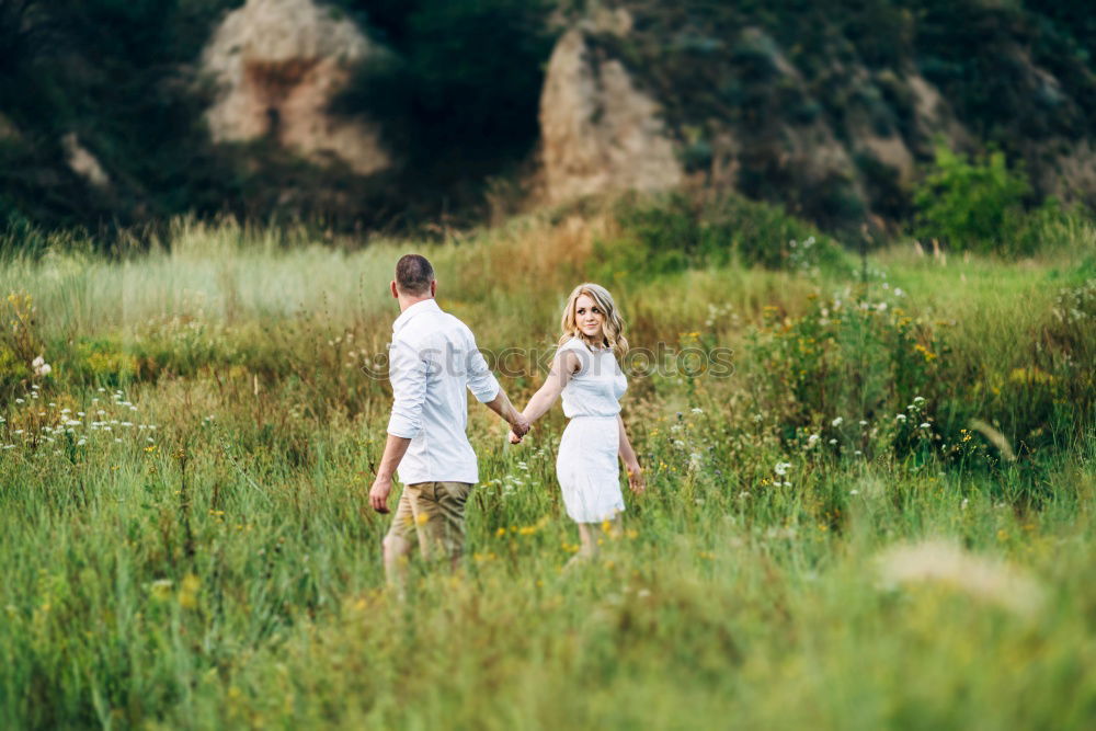 Similar – happy lovers on Holiday in the alps mountains