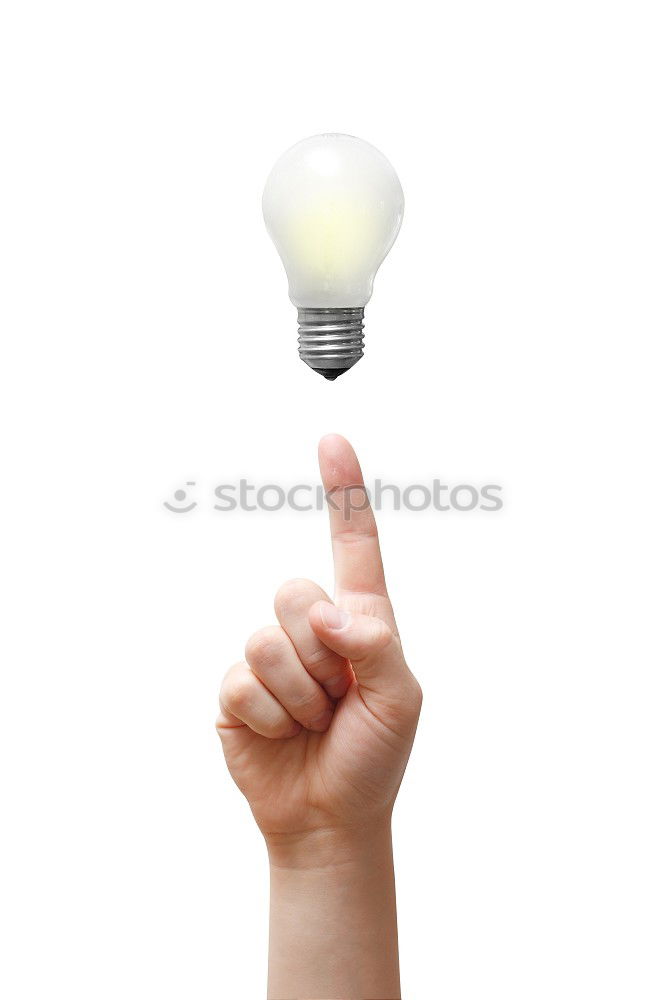 Similar – Image, Stock Photo finger touching a light bulb