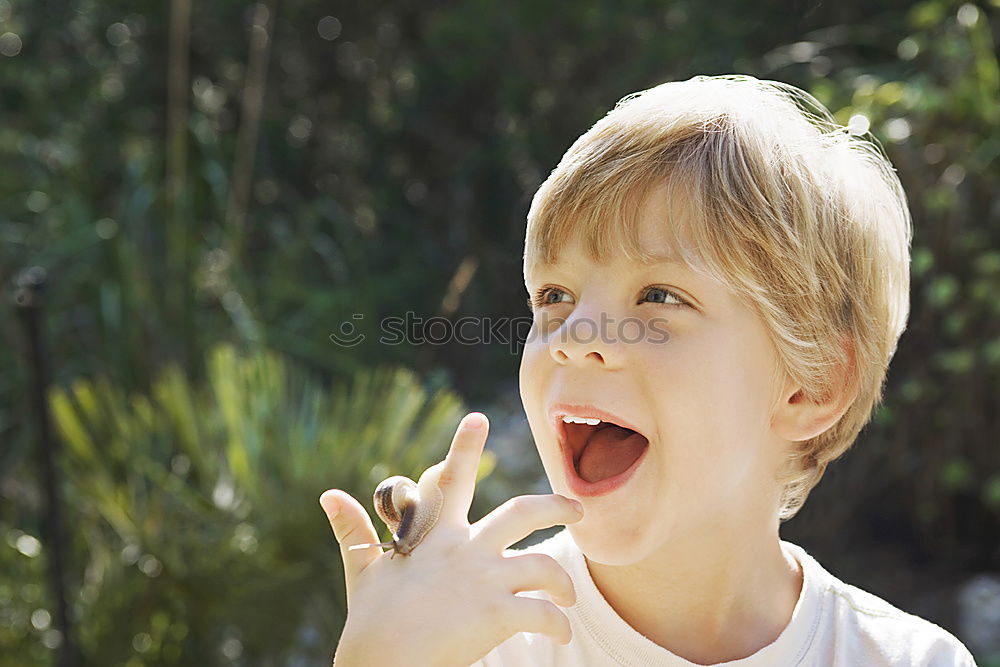 Similar – Smiling boy in the park