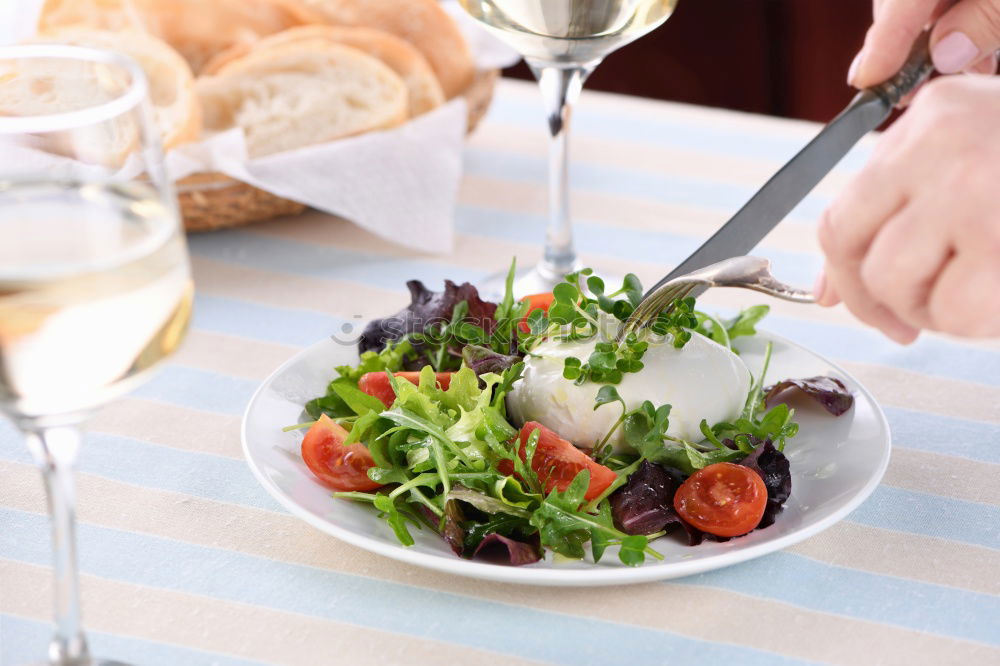 Similar – Image, Stock Photo Greek salad Lettuce Salad