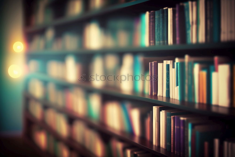 Similar – Image, Stock Photo Open books on the table in library