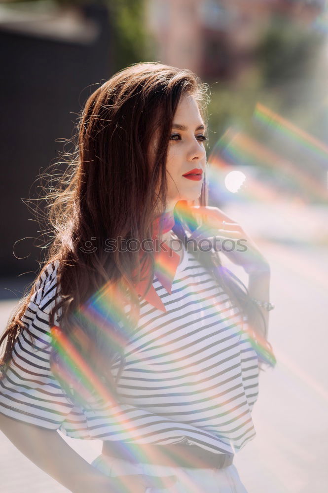 Similar – Image, Stock Photo Woman sitting and relaxing on floor