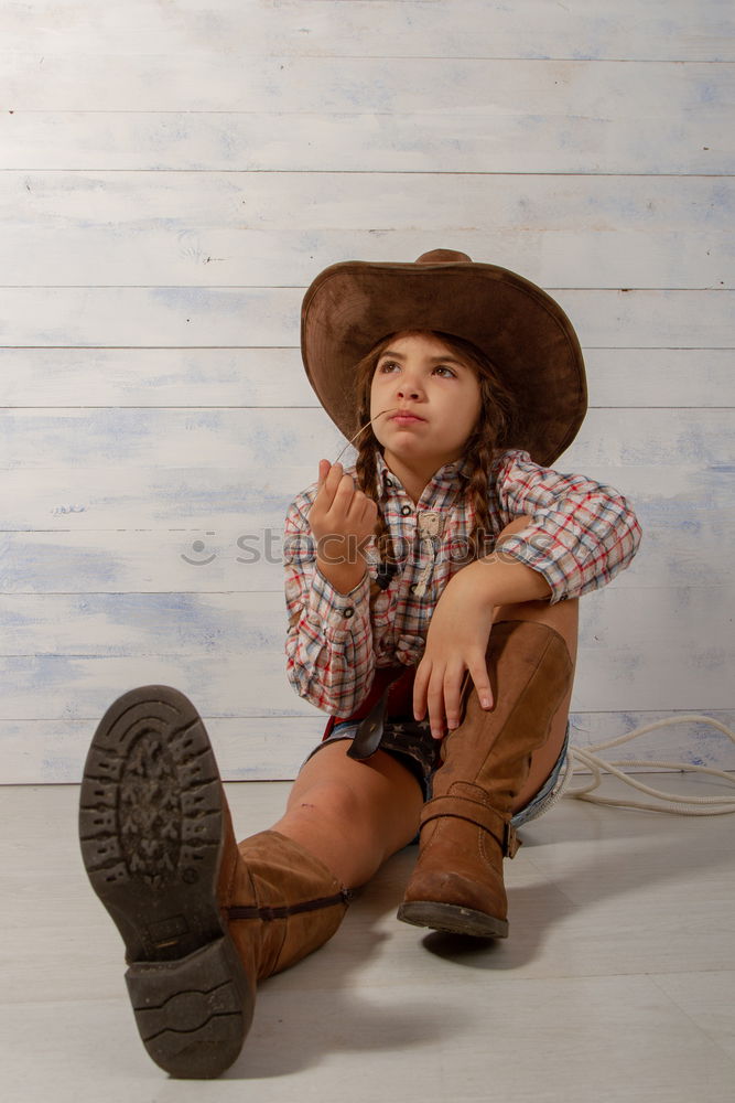 Similar – Image, Stock Photo Little thoughtful boy