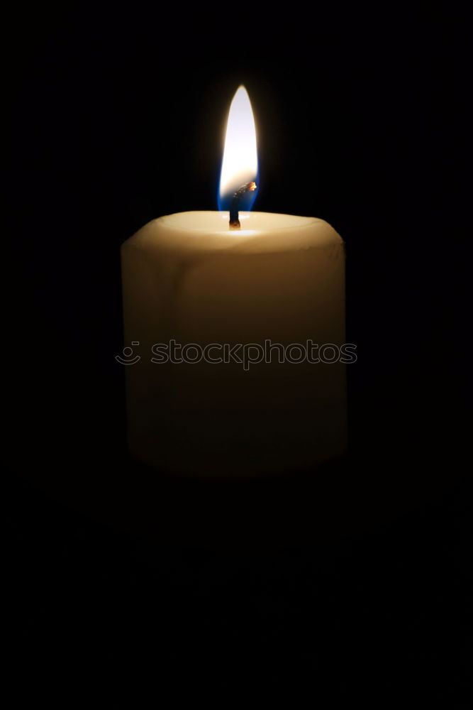 Similar – Image, Stock Photo Burning candle in a hand. Weak depth of field with blue background and some shine.