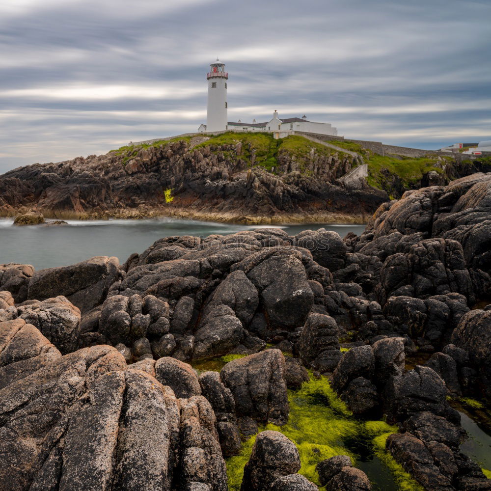 Similar – Image, Stock Photo Lighthouse at low tide in Cornwall 2