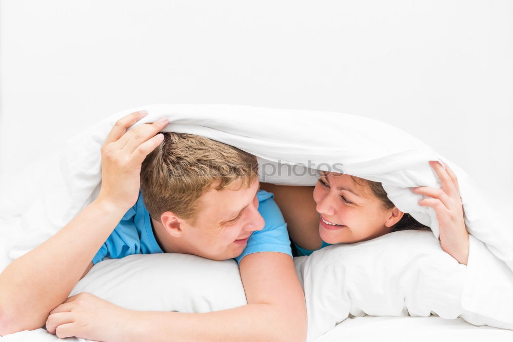 Image, Stock Photo two young beautiful kids resting on bed