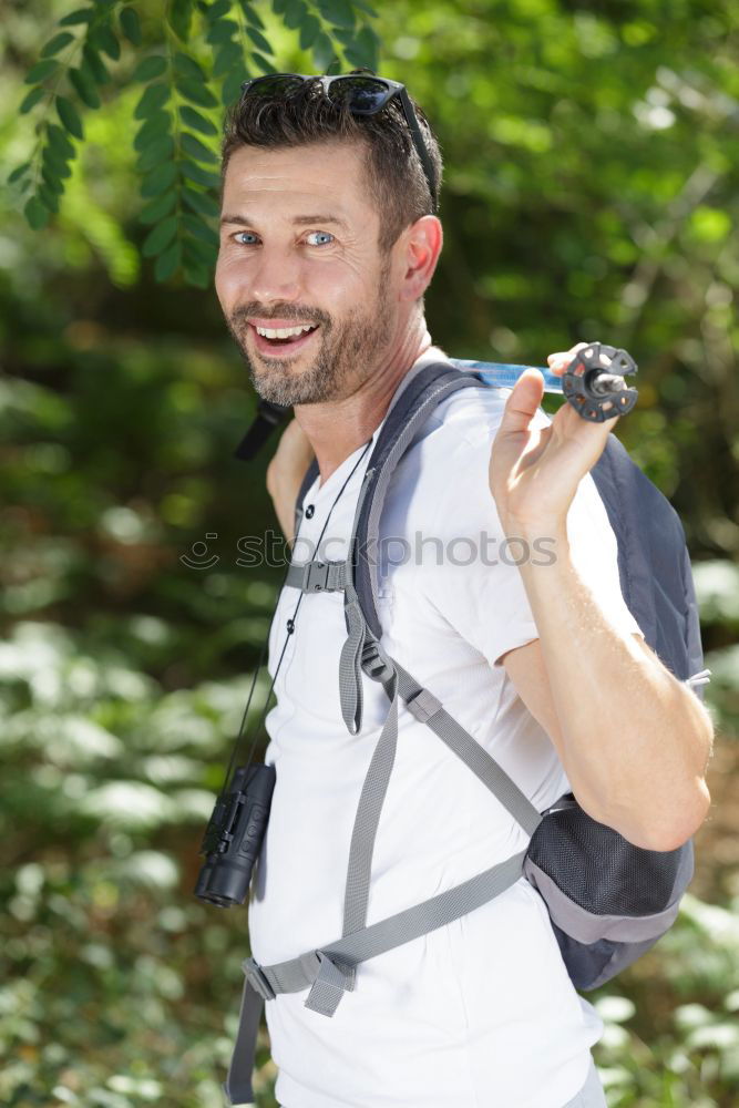 Similar – Young Backpacker enjoying of Nature.