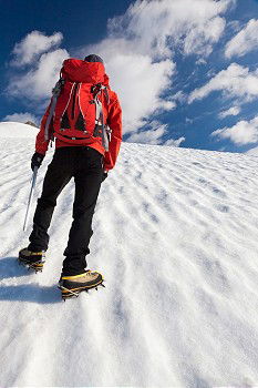 Similar – Image, Stock Photo A climber reaching the summit of a snowy mountain