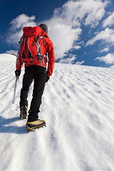 Similar – Image, Stock Photo A climber reaching the summit of a snowy mountain