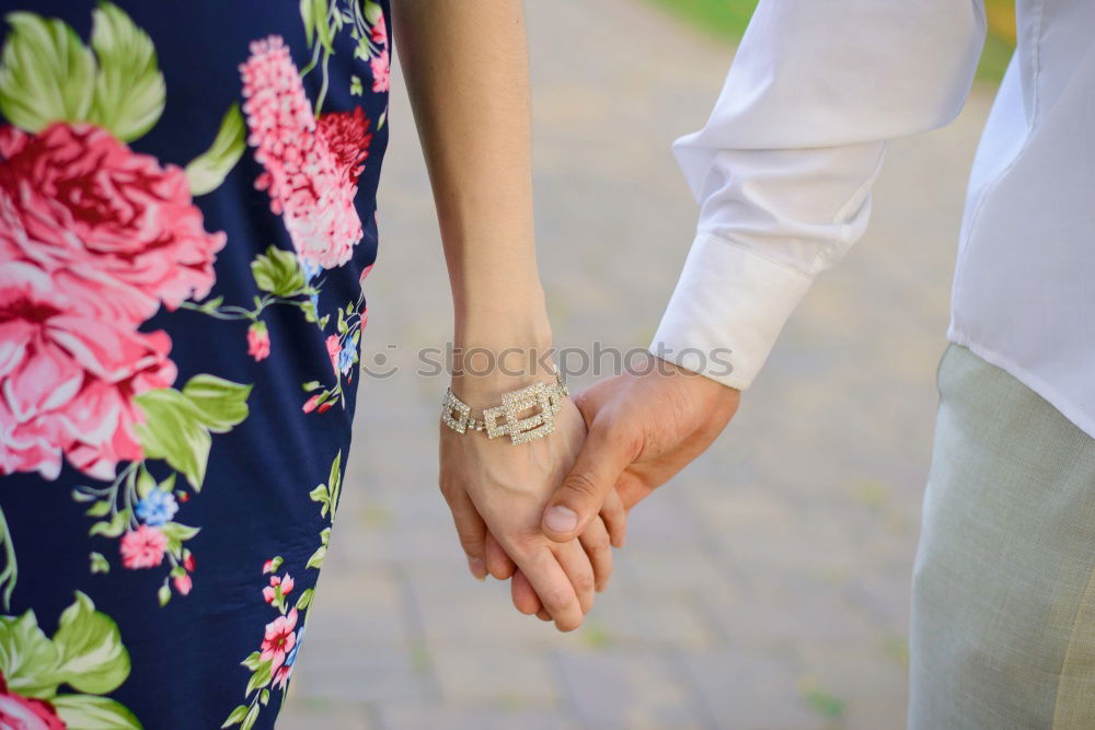 Similar – Image, Stock Photo Couple holding hands