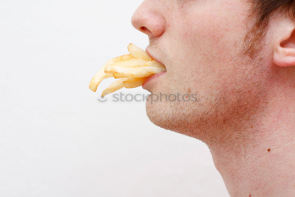 Similar – Image, Stock Photo Young man with bunch of flowers in mouth