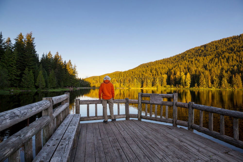 Similar – Image, Stock Photo Small wooden pier and fence over a frozen lake