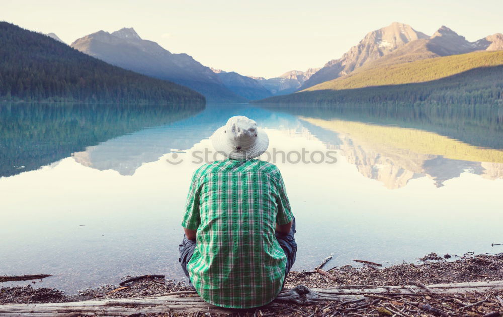 Similar – Man screaming in mountains