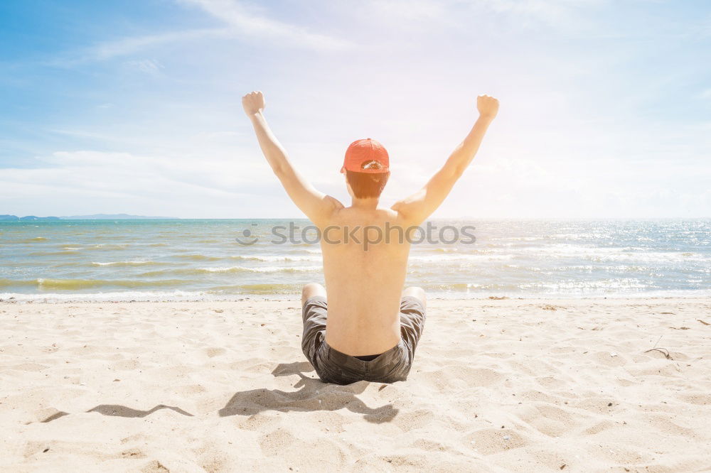 Similar – Image, Stock Photo Determined little boy on the beach