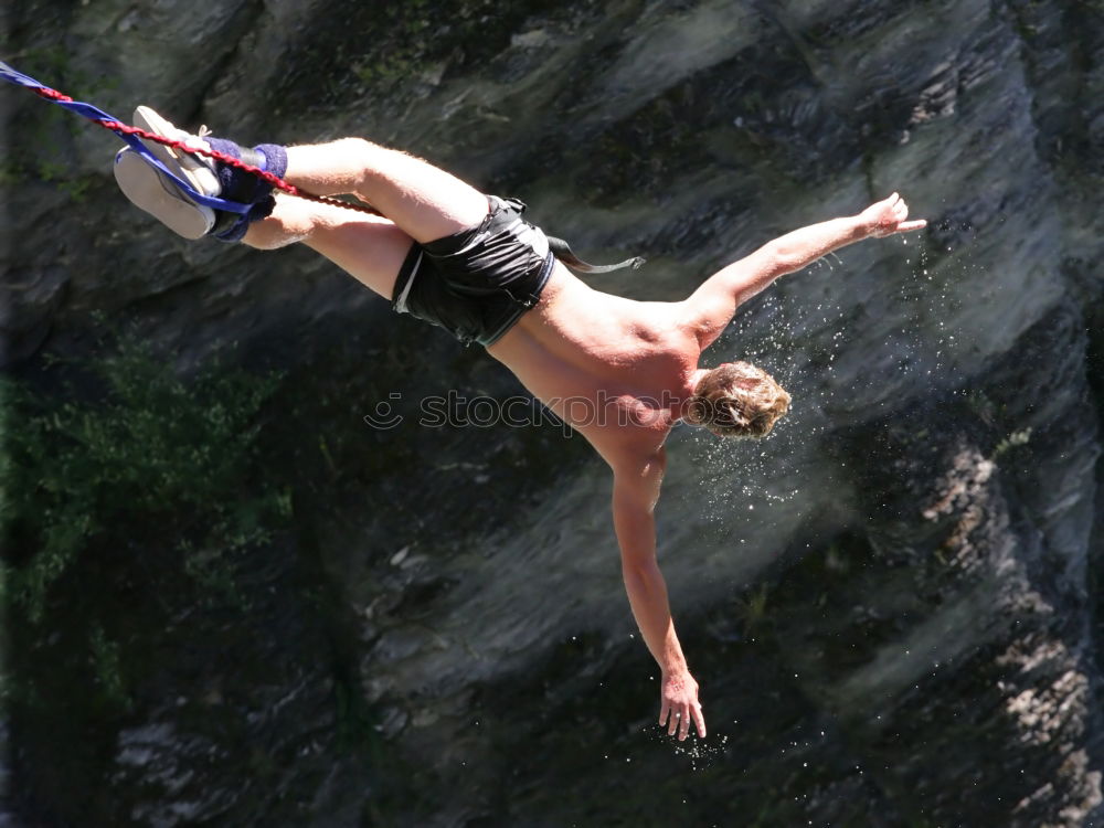 Image, Stock Photo climbing in elbsandstein