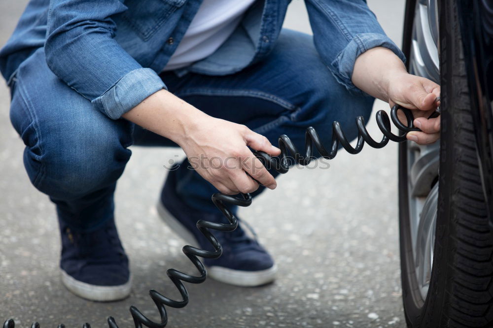 Similar – Professional Mechanic Repairing Car Engine.