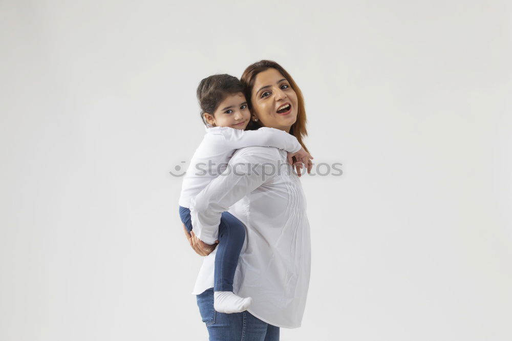 Similar – Image, Stock Photo Brother and sister in great hug in lifestyle image