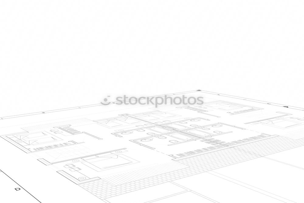 Similar – Image, Stock Photo Architectural drawing as a sketch for a preliminary design in ink on paper