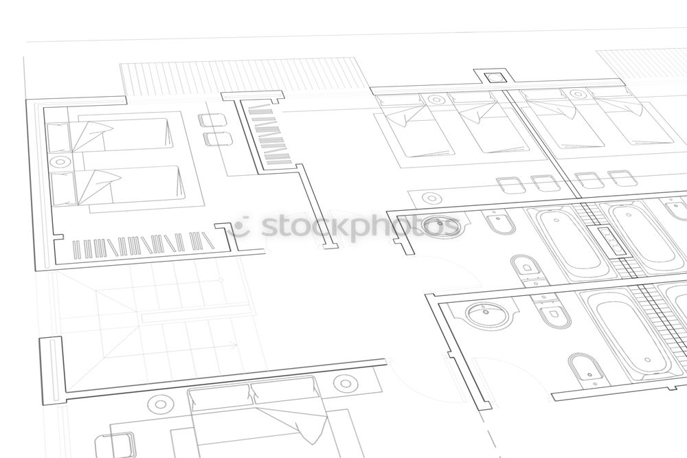 Similar – Image, Stock Photo Architectural drawing as a sketch for a preliminary design in ink on paper