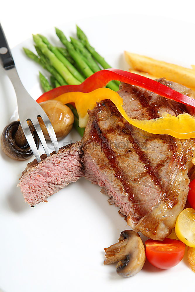 Similar – Image, Stock Photo Beef with asparagus Food