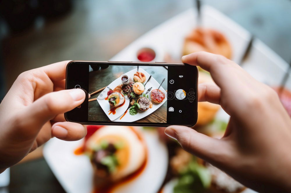 Similar – Crop woman eating sushi