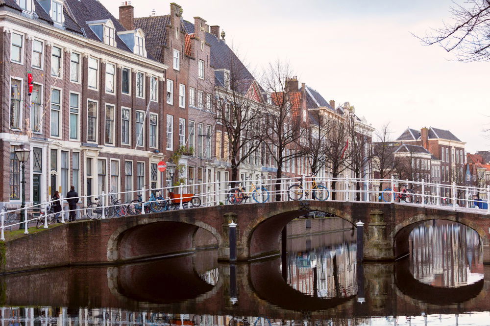 Similar – Image, Stock Photo Woman looking at sunset at one of the canals in Amsterdam