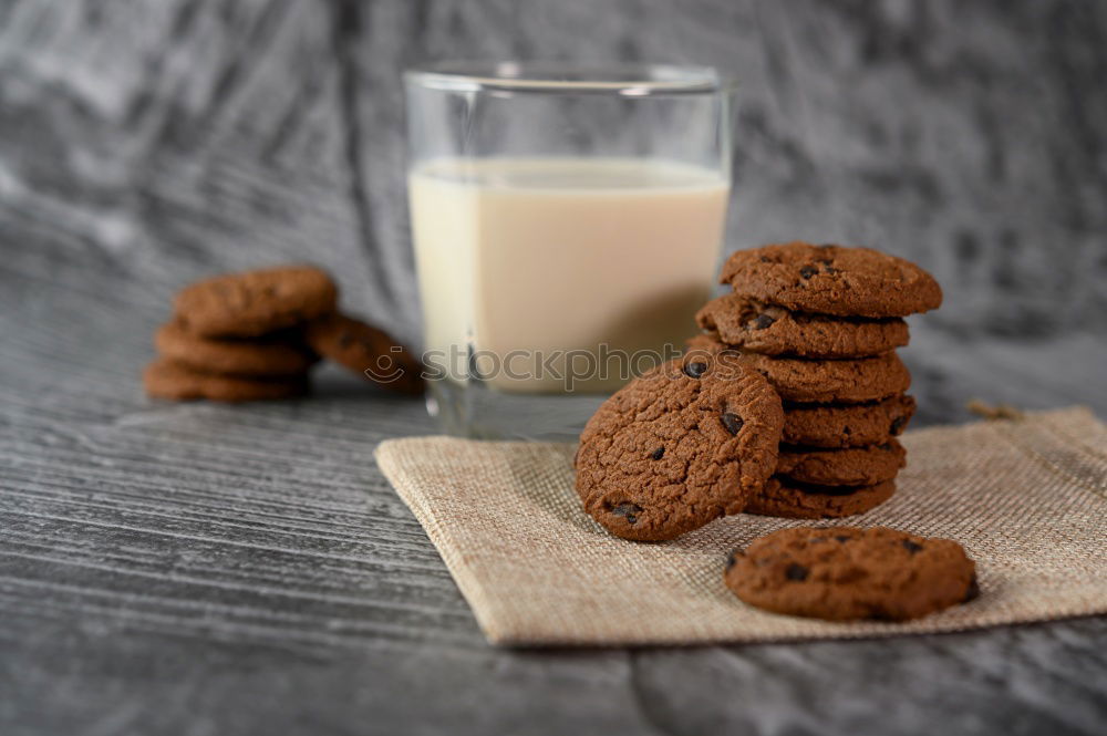Similar – Image, Stock Photo stack of round chocolate cookies