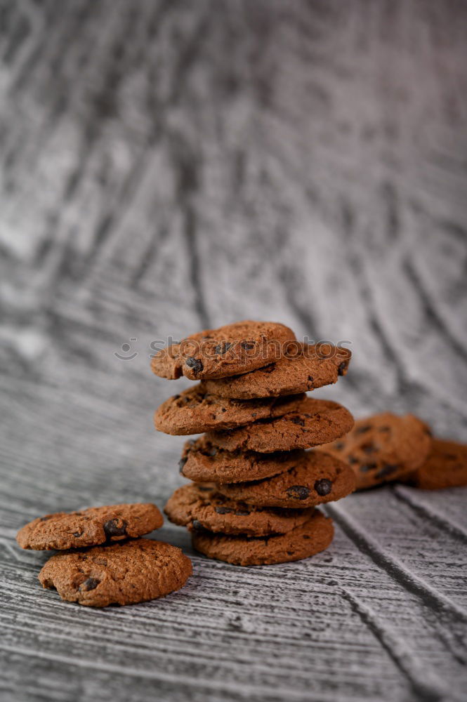 Similar – Image, Stock Photo stack of round chocolate cookies