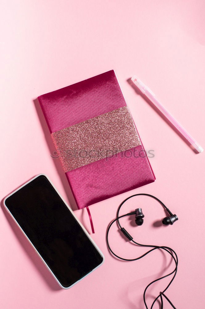 Image, Stock Photo Decorating phone case with sequins following diy ideas