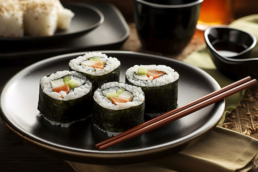 Similar – Sushi maki rolls on a tray