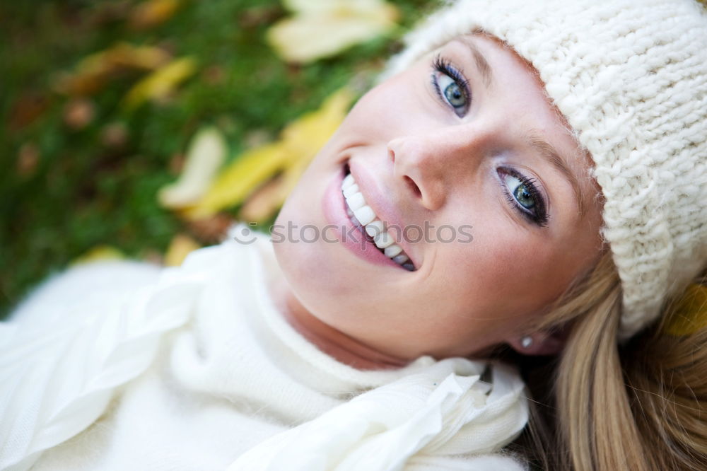 Similar – Image, Stock Photo blond woman in winter fashion