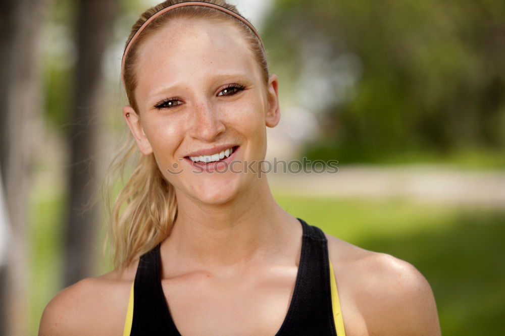 Similar – Attractive woman out exercising in glowing light