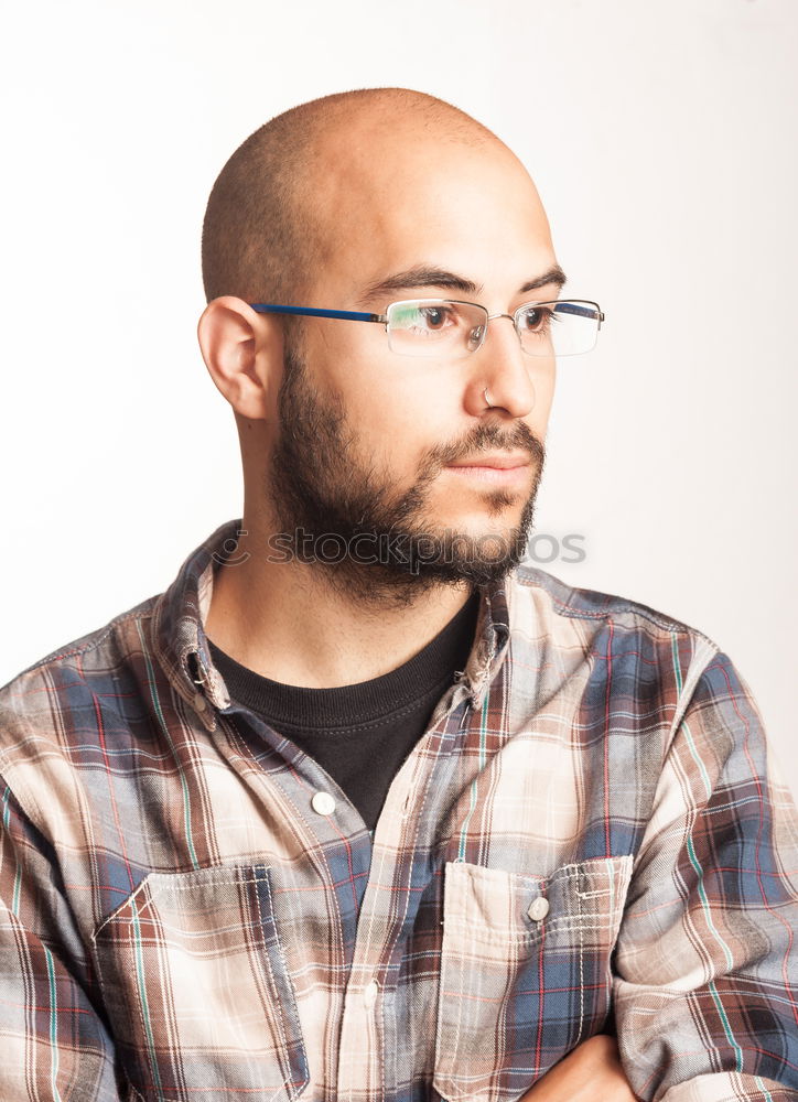 Similar – Close up Semi Bald Man Leaning Forward