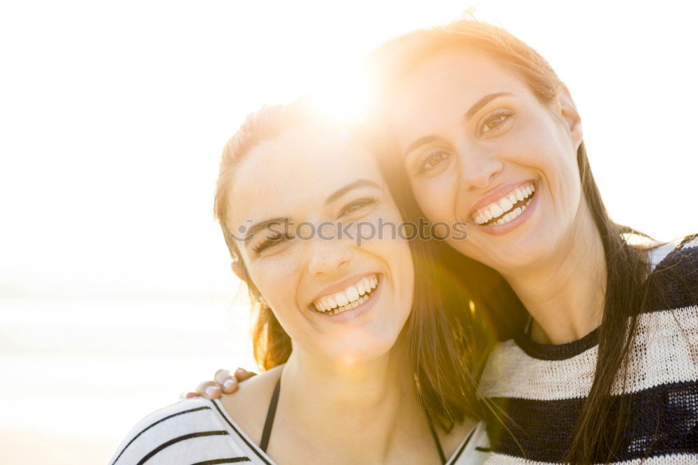 Beautiful women smiling and having fun.