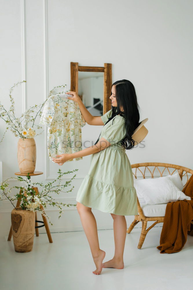 Similar – Image, Stock Photo Woman gardener, planting cactus plant in a pot