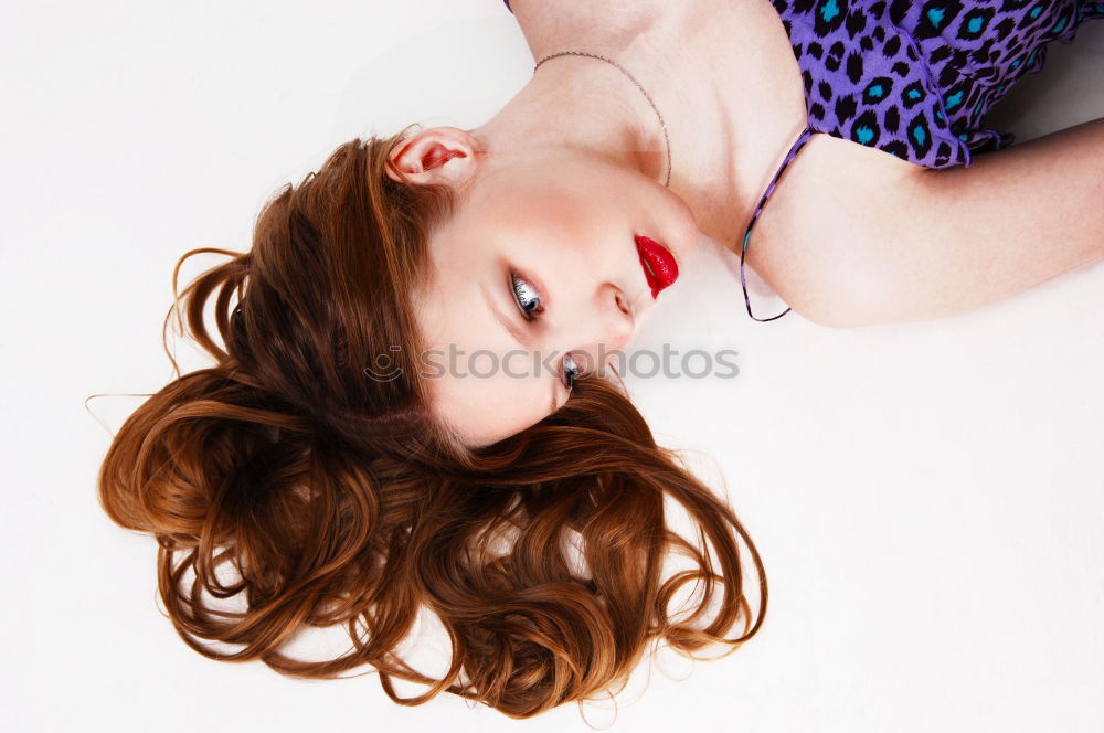 Similar – Young happy woman surrounded by christmas decorations