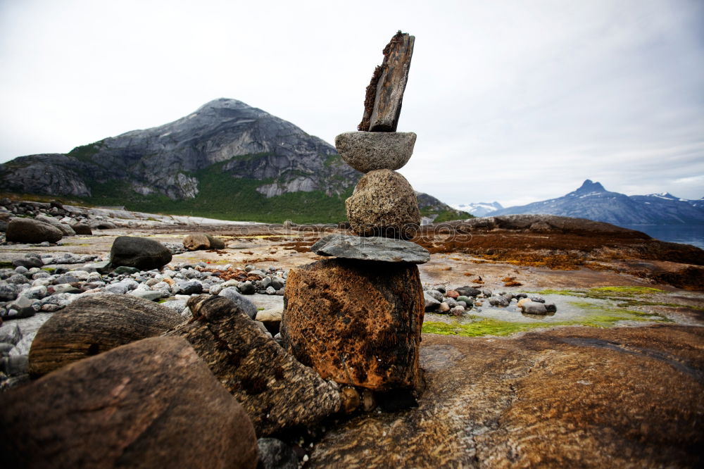 Image, Stock Photo Mountains in Norway