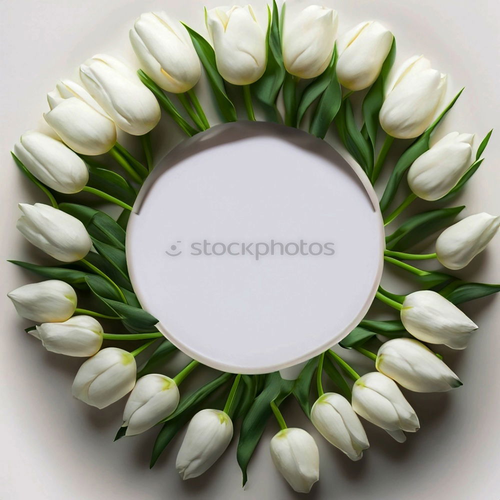 Similar – Image, Stock Photo Spring wreath with tulips