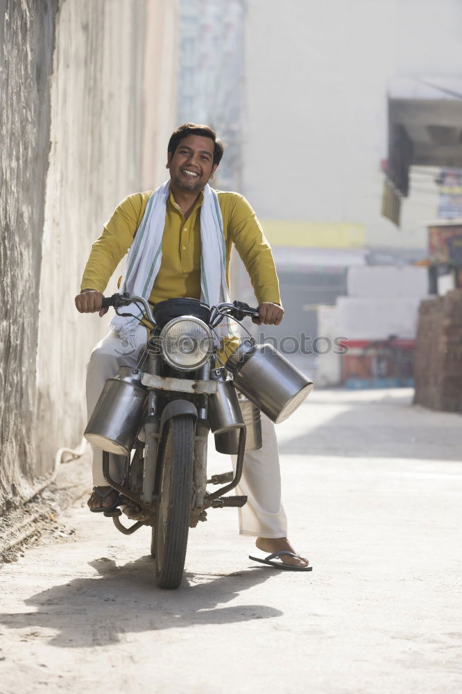 Similar – Image, Stock Photo indian man (2007) Bicycle