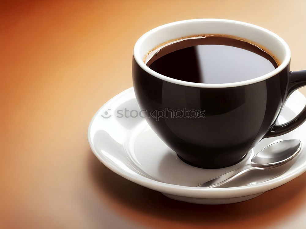 Similar – Foto Bild Kaffeetasse mit rotem Herz und schwarzem Kaffee