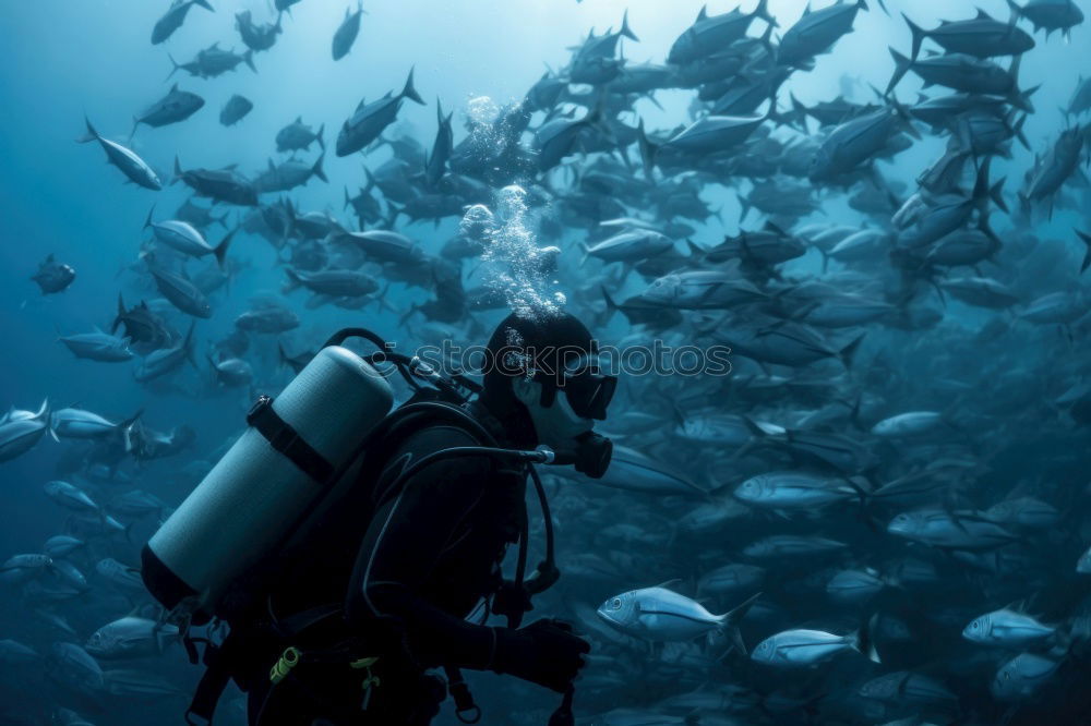 Diver with Bubbles tauchen