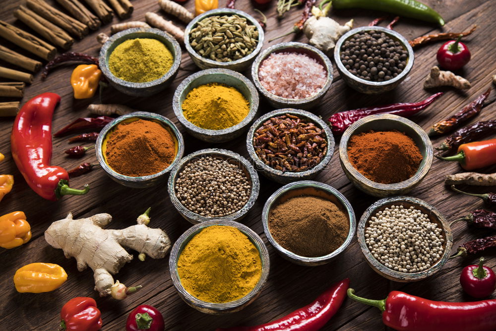 Similar – Image, Stock Photo Set of various spices on table